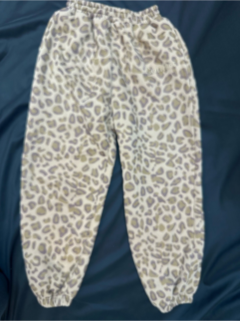 Comfort Leopard Print Elastic Waist Lounge Pants - Beige Taupe XL